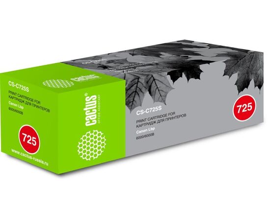  Тонер Картридж Cactus CS-C725S черный для Canon LBP 6000 i-Sensys 6000b i-Sensys (1600стр.) 
