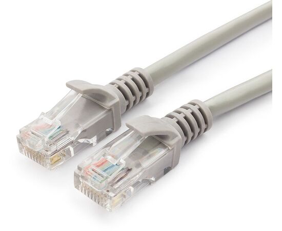  Патч-корд UTP5e, 10 м, литой, многожильный, биметалл CCA, 26AWG, PVC, серый, CABLEXPERT PP12-10M 