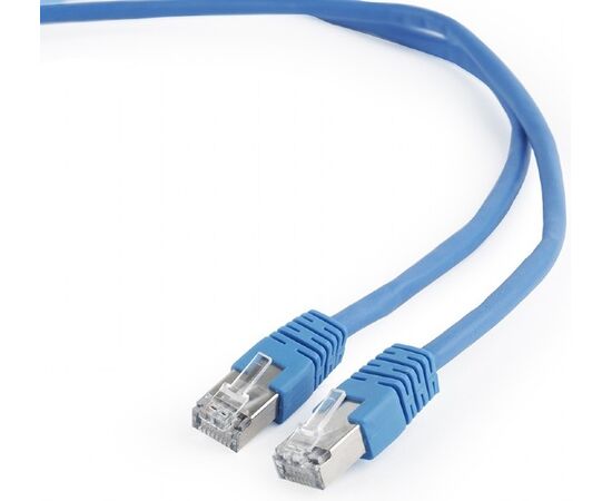  Патч-корд UTP5e, 2 м, литой, многожильный, биметалл CCA, 26AWG, PVC, синий CABLEXPERT PP12-2M/B 