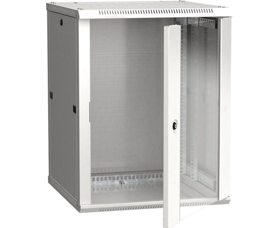  Шкаф коммутационный ITK Linea W (LWR3-18U66-GF) настенный 18U 600x600мм пер.дв.стекл задн.дв.стал.лист 