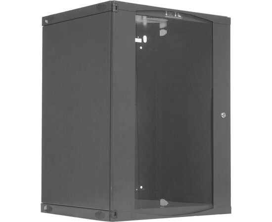  Шкаф коммутационный Lanmaster Next (TWT-CBWNG-18U-6X6-BK) 18U 550x600мм пер.дв.стекл  черный 