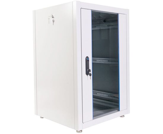  Шкаф коммутационный ЦМО ШТК-Э-18.6.6-13АА напольный 18U 598x600мм пер.дв.стекл металл серый 