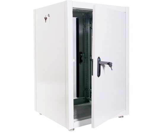  Шкаф коммутационный ЦМО ШТК-Э-18.6.6-13АА напольный 18U 598x600мм пер.дв.стекл металл серый 