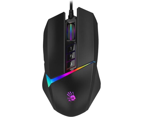  Мышь A4Tech Bloody W60 Max Gun серый/черный оптическая (10000dpi) USB (10but) 