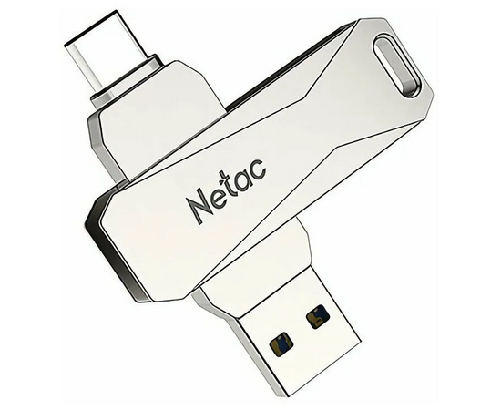 USB 3.0  256GB  Netac  U782C Dual  серебро  (USB 3.0/3.1 + Type C) 