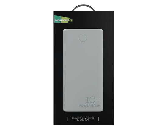  Внешний аккумулятор 10000mAh 2USB 2.1A More choice PB11-10 (White) 