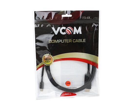  Кабель-переходник Mini DisplayPort M => HDMI M 1.8m VCOM (CG695-B) / CG695-B / Кабель-переходник Mini DisplayPort M => HDMI M 1.8m VCOM (CG695-B) 