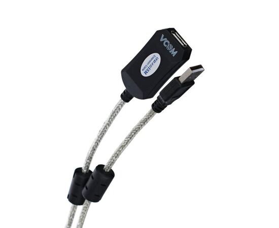  Кабель Vcom VUS7049-15M USB2.0-repeater, удлинительный активный Am-Af 15м 