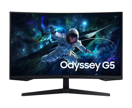  Монитор Samsung Odyssey G5 Curved 32" 2K 2560x1440, VA, 165Гц, 1хHDMI, 1хDP, S32CG550EI (LS32CG550EIXCI) черный 