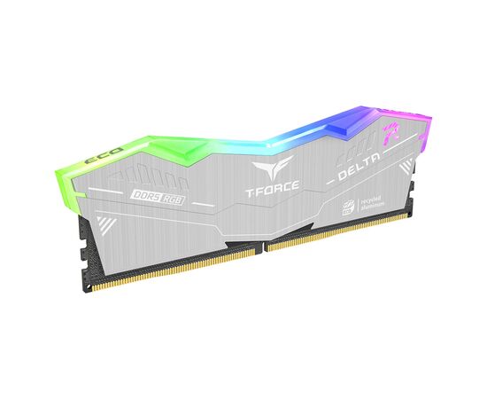  ОЗУ DDR5 TEAMGROUP T-Force Delta RGB Eco (FF2D532G6400HC32ADC01) 32GB (2x16GB) 6400MHz CL32 (32-39-39-84) 1.35V / Silver 