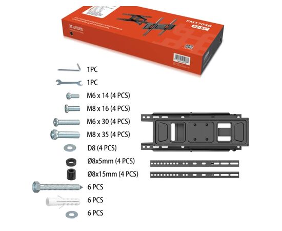  Кронштейн UniTeki FM1704B black 