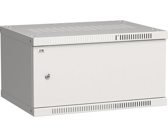  Шкаф коммутационный ITK Linea WE (LWE3-06U64-MF) настенный 6U 600x450мм пер.дв.металл 50кг серый 400мм 200град. 320мм IP20 сталь 