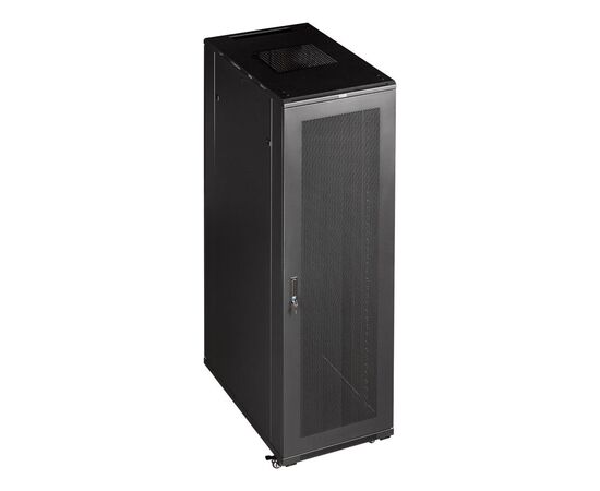  Шкаф коммутационный Lanmaster (TWT-CBB-18U-6X8-G1) 18U 600x800мм пер.дв.стекл металл черный 