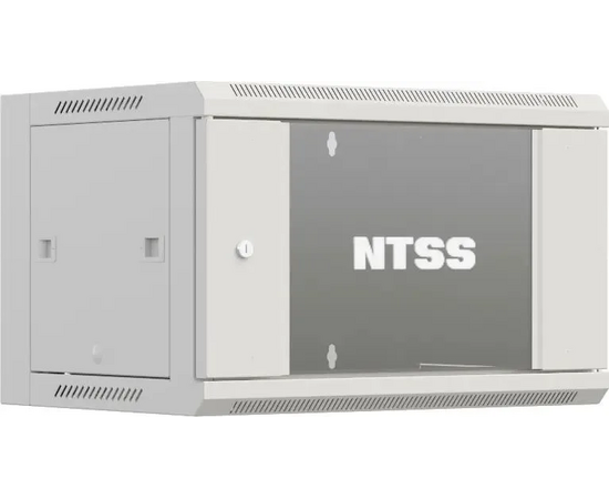  Шкаф коммутационный NTSS Премиум NTSS-W6U6060GS-2 настенный 6U 600x600мм пер.дв.стекл 60кг серый 500мм 19.5кг 220град. 370мм IP20 сталь 