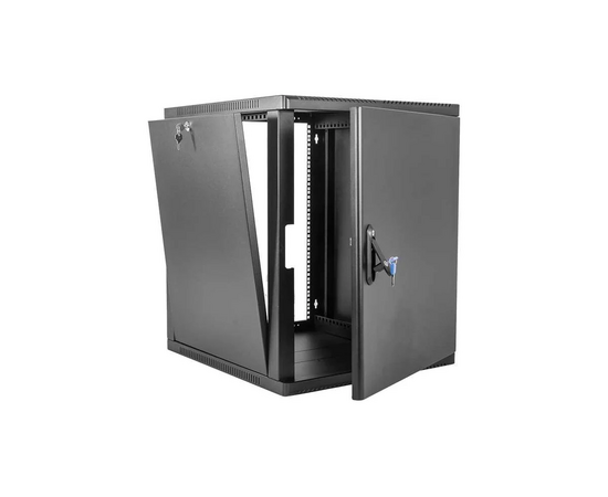  Шкаф коммутационный ЦМО ШРН-15.650.1-9005 настенный 15U 600x658мм пер.дв.металл 200кг черный 600мм 27кг 746мм IP20 металл 
