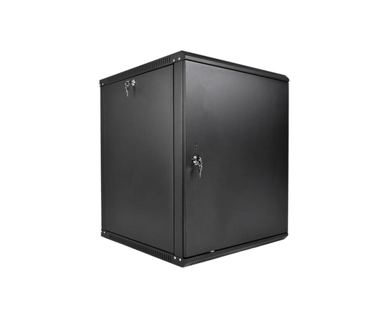  Шкаф коммутационный ЦМО ШРН-Эконом ШРН-Э-12.650.1-9005 настенный 12U 600x650мм пер.дв.металл 65кг черный 600мм 23.22кг 180град. 608мм IP20 металл 
