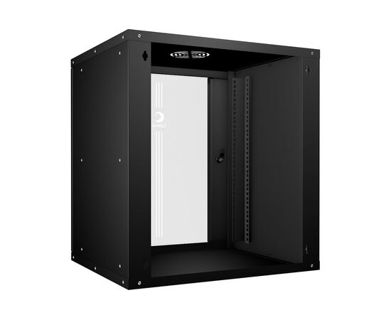  Шкаф коммутационный CABEUS WSC-05D-9U55/45-BK настенный, стеклянная передняя дверь, 9U, 550x450x450 мм 