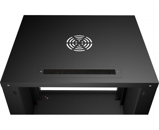  Шкаф коммутационный CABEUS WSC-05D-9U55/45-BK настенный, стеклянная передняя дверь, 9U, 550x450x450 мм 