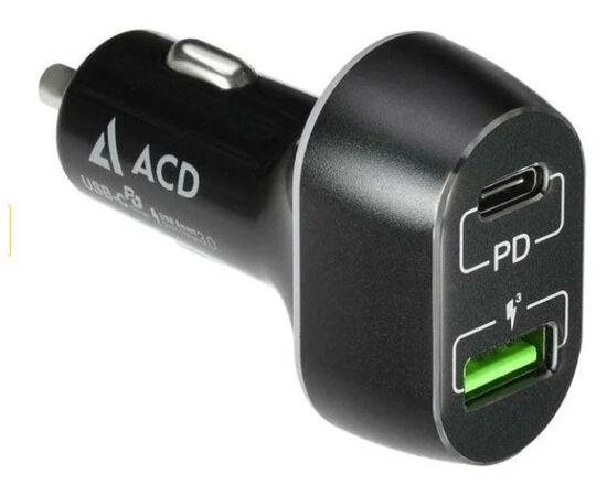  АЗУ ACD (ACD-С632P-V1B) 63Вт, 2xUSB 1PD+1QC, 3.6~20В/3А 