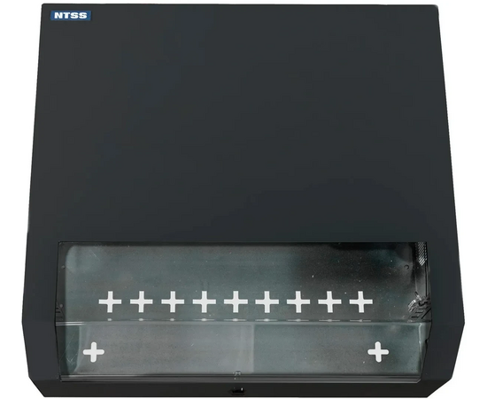  Шкаф коммутационный NTSS NTSS-SOHO5U-BL настенный 5U 520x140мм пер.дв.стекл несъемн.бок.пан. 80кг черный 11кг 480мм IP20 металл 