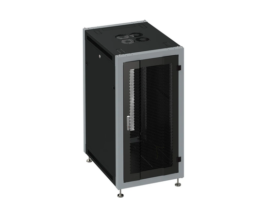  Шкаф коммутационный Sysmatrix SL 6622.933 напольный 22U 600x600мм пер.дв.перфор. задн.дв.перфор. 800кг черный 450мм 51кг 180град. 1100мм IP20 метал 