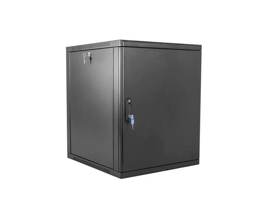  Шкаф коммутационный ЦМО ШРН-9.500.1-9005 настенный 9U 600x529мм пер.дв.металл 200кг черный 470мм 14кг 180град. 346мм IP20 металл 