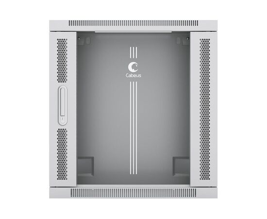  Шкаф коммутационный CABEUS SH-05F-9U60/45 настенный, стеклянная передняя дверь, 9U, 600x501x450 мм 