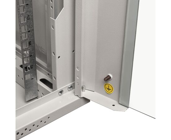  Шкаф коммутационный REXANT 04-1266-111 настенный, стеклянная передняя дверь, 12U, 600x635x600 мм 