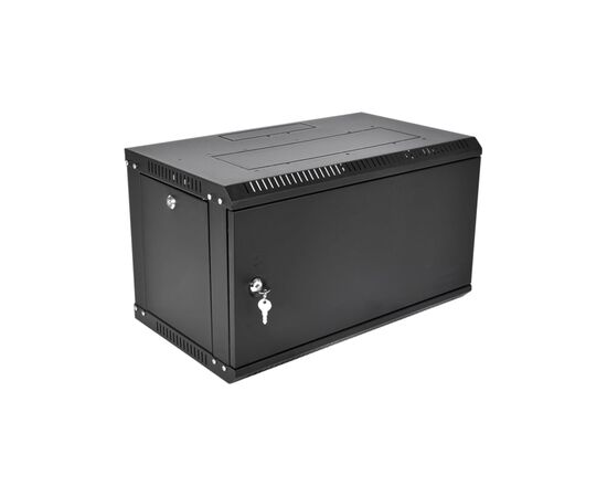  Шкаф коммутационный ЦМО ШРН-Эконом ШРН-Э-9.500.1-9005 настенный, металлическая передняя дверь, 9U, 600x480x520 мм 