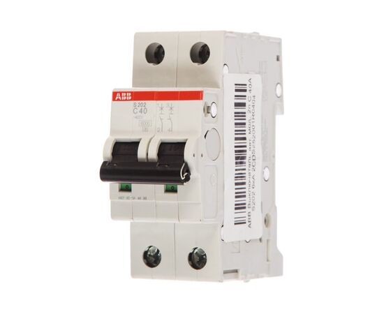  Выключатель автоматический ABB S202 C40 (2CDS252001R0404) 2-полюсной 