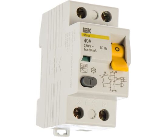  Выключатель дифференциального тока IEK ВД1-63 ИЭК MDV10-2-040-030 2п 40A 30mA тип AC 