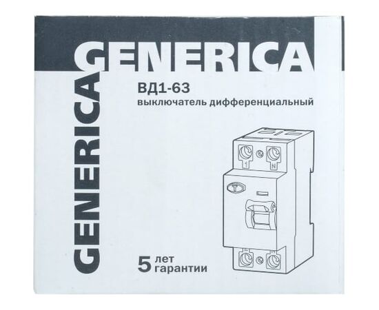  УЗО IEK ВД1-63 Generica (MDV15-2-032-030) 32A 4.5kA 30мА AC 2П 230В серый 