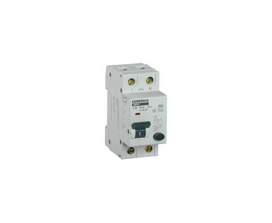  Дифавтомат IEK АВДТ 32 Generica (MAD25-5-025-C-30) 25A тип C 6kA 30мА AC 2П 230В 2мод серый (упак.:1шт) 
