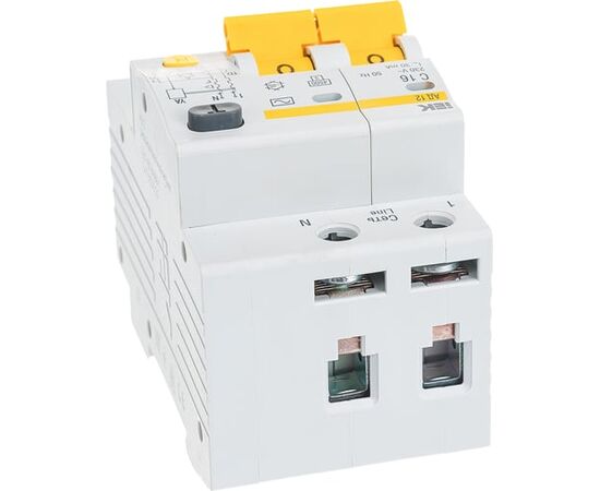  Дифавтомат IEK АД12 (MAD10-2-006-C-010) 6A тип C 4.5kA 10мА AC 2П 230В 3мод белый 