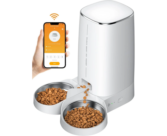  Умная кормушка для животных Xiaomi Rojeco 4L Automatic Pet Feeder WIFI Version Single Bowl EU белая 