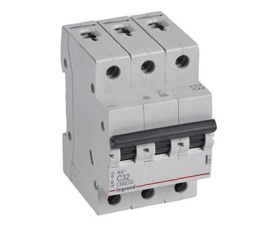  Выключатель автоматический Legrand RX3 419711 32A тип C 4.5kA 3П 400В 3мод 